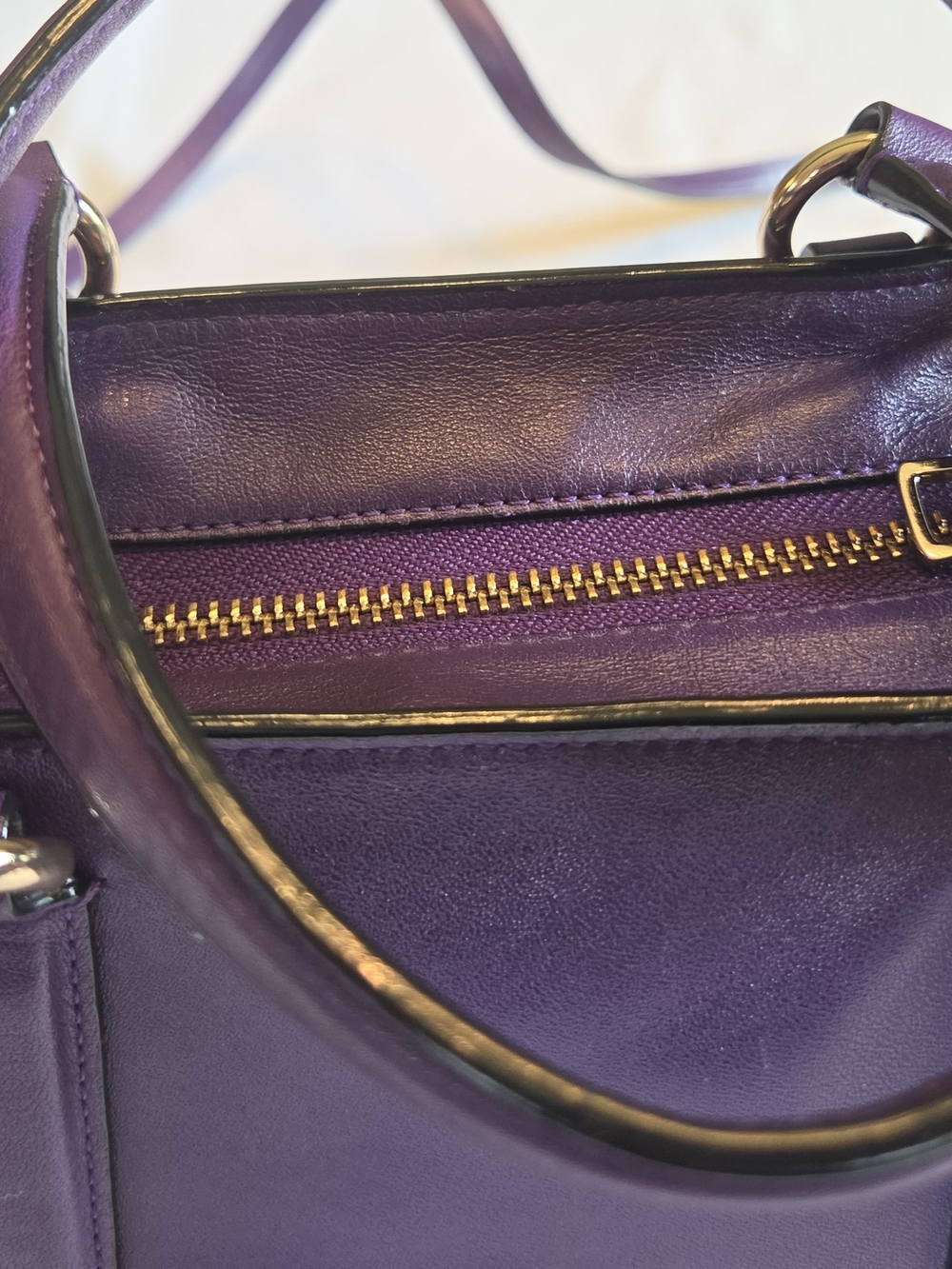 COACH Purple Leather Crosby Carryall - Picture 9 of 15